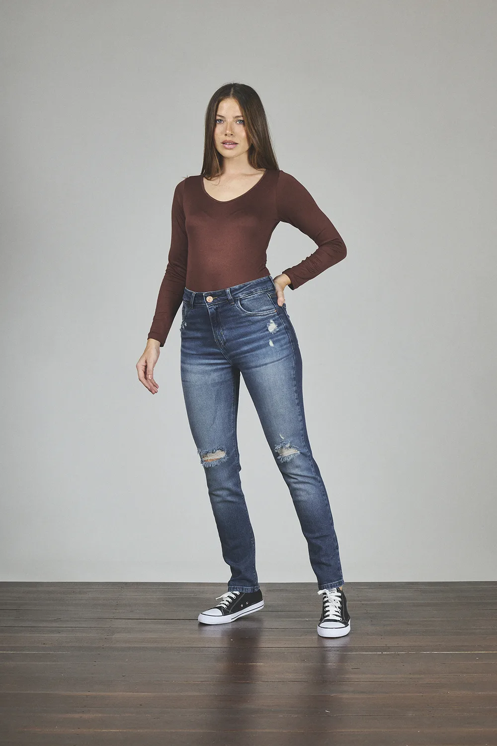 ART. 476 | AZUL CON ROTURA CHUPIN ELASTIZADO