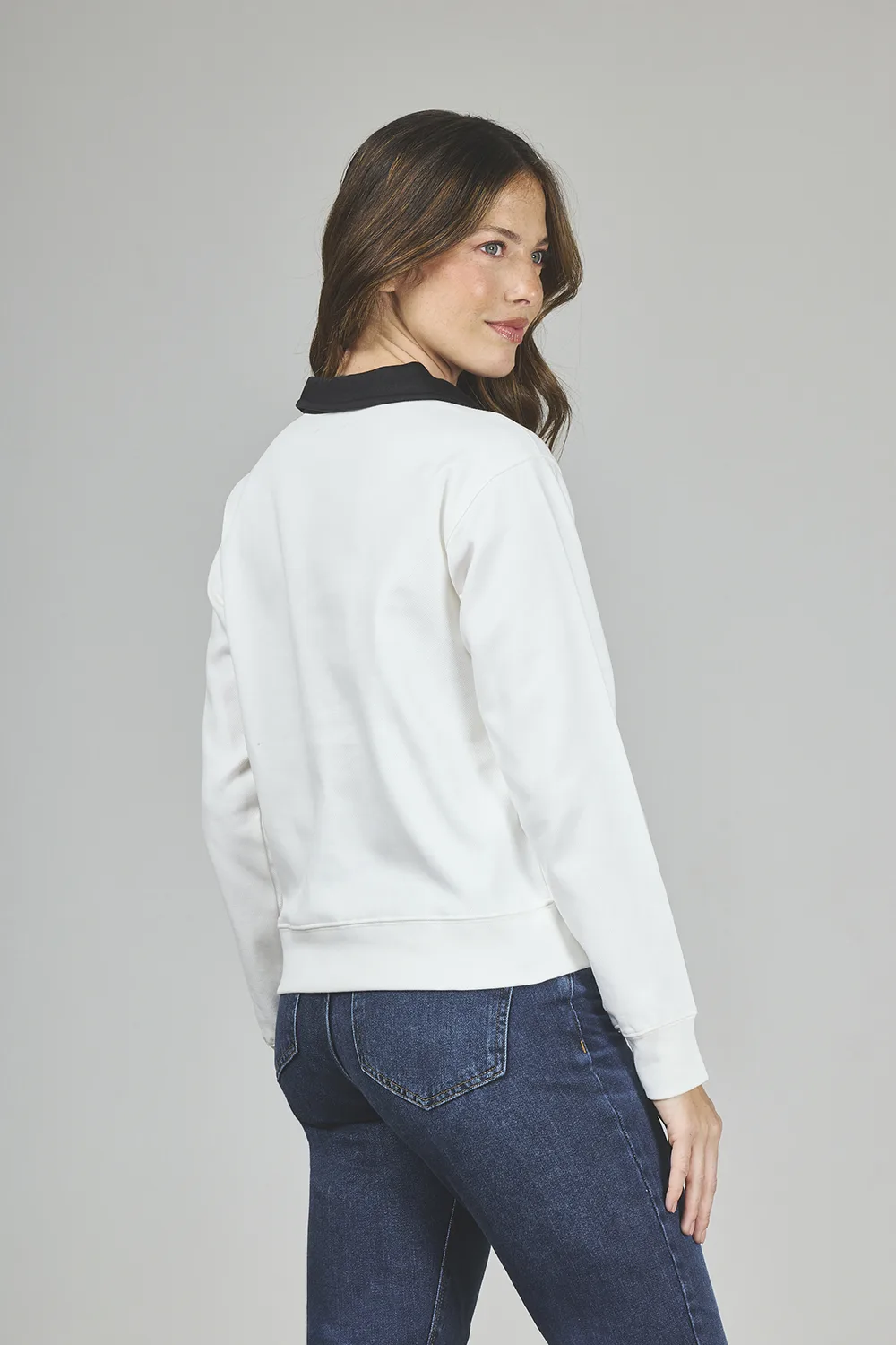 Alternative view of ART. A-21 | CAMISETA BLANCA POLO MANGA LARGA BASICA