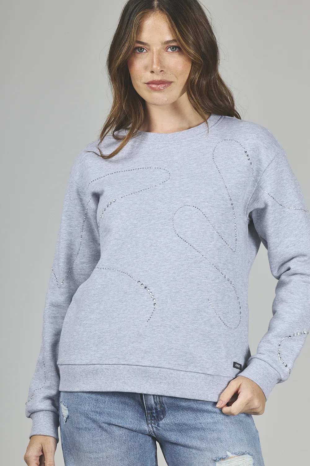 ART. A-63 | BUZO GRIS CON BRILLO EN ONDAS - Imagen 4