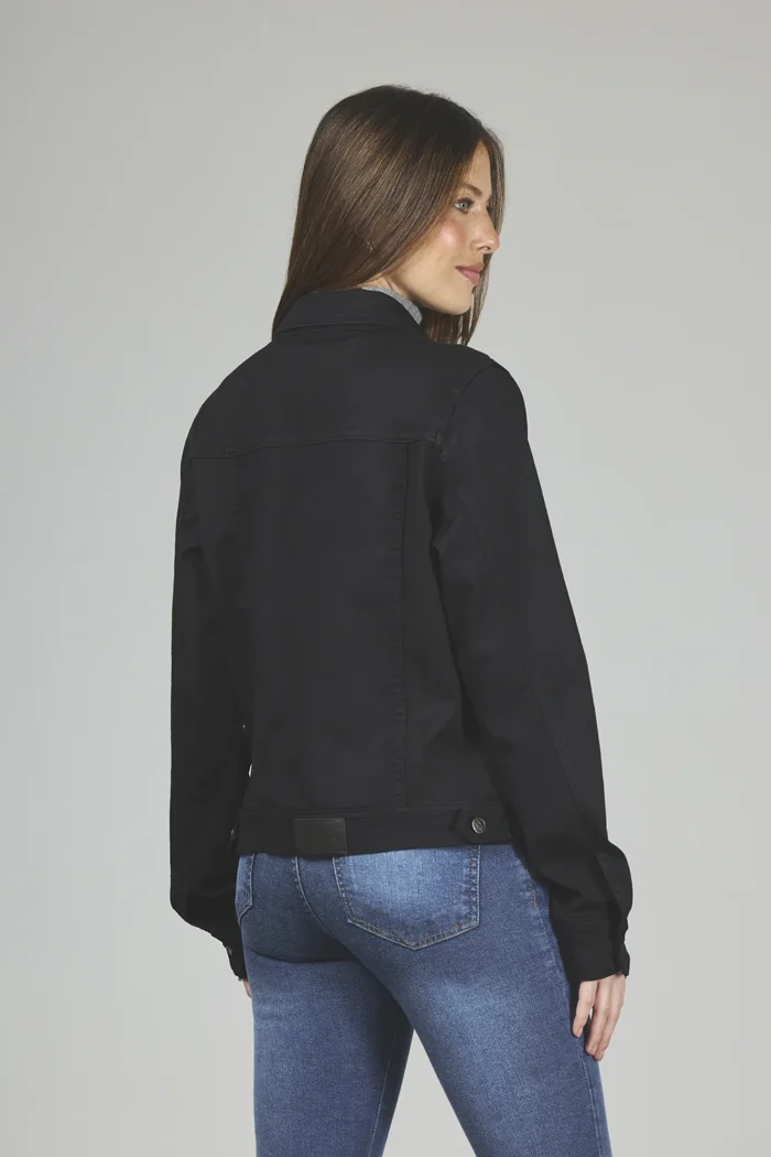 ART. 066 | CAMPERA NEGRA CLÁSICA ELASTIZADO - Imagen 2