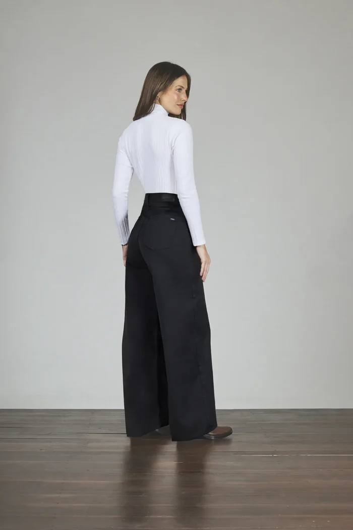 ART. 171 | WIDE LEG NEGRO CLÁSICO ELASTIZADO - Imagen 2