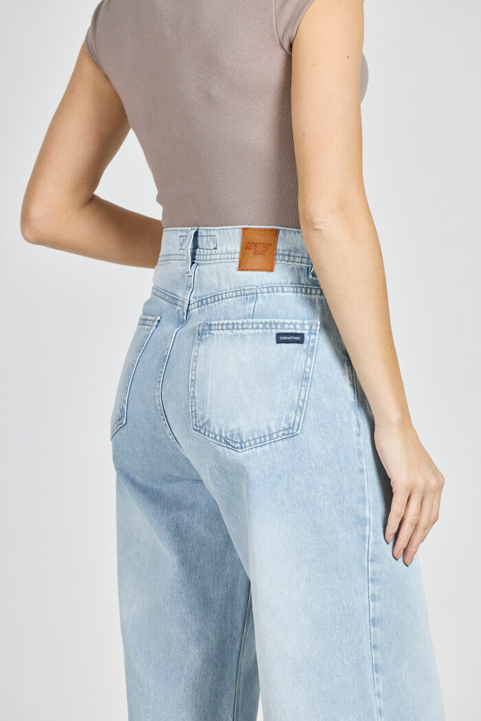 ART. 285 | CROP WIDE LEG CELESTE BOTA DESCOCIDA RÍGIDO - Imagen 3