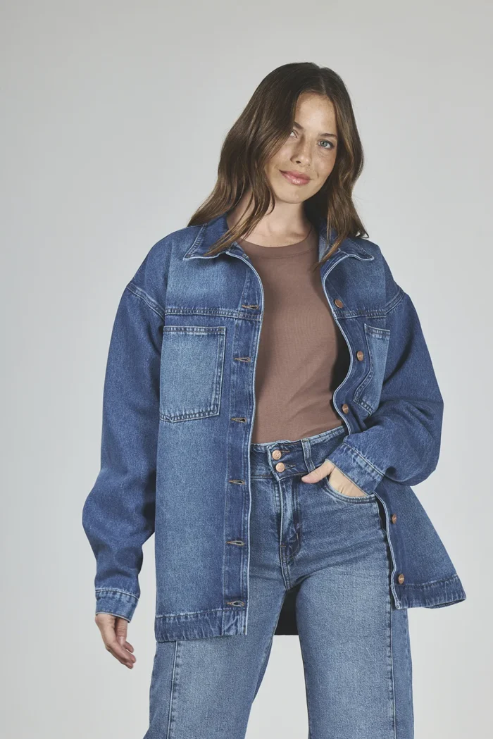 ART. 288 | CAMISACO OVERSIZE DE JEANS AZUL RÍGIDO - Imagen 3