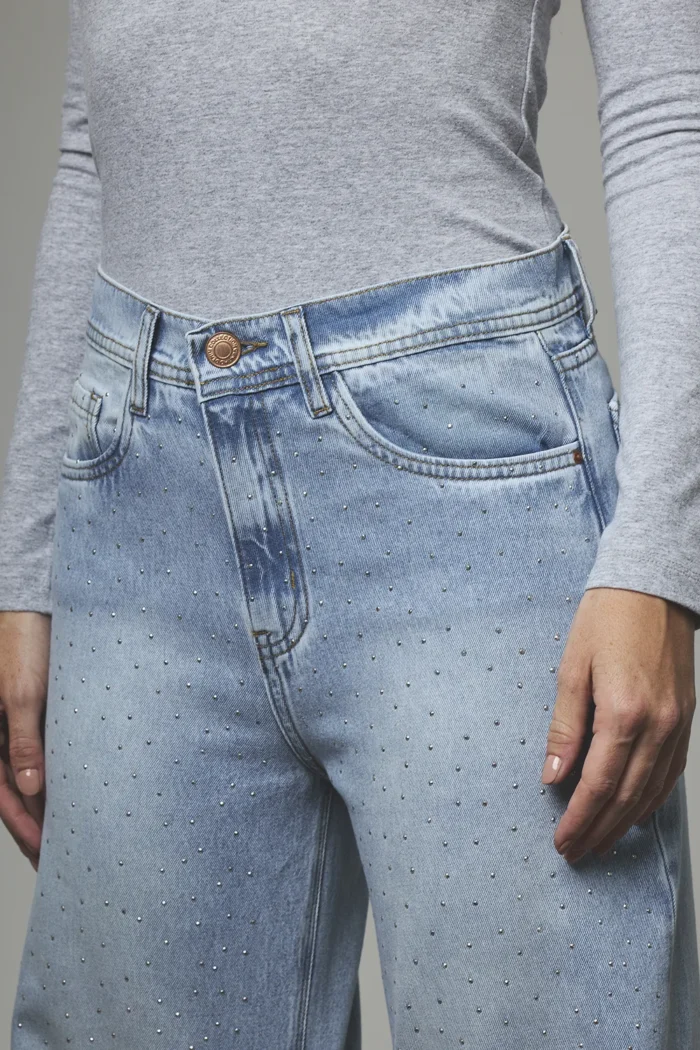 ART. 294 | WIDE LEG CELESTE CON STRASS RÍGIDO - Imagen 4
