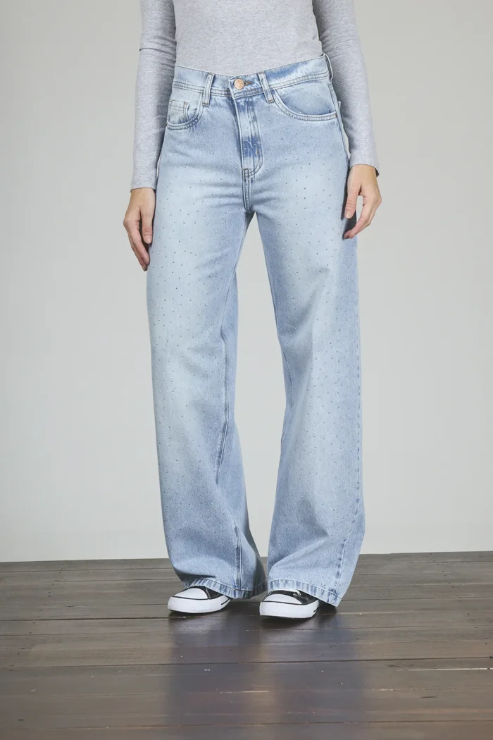 ART. 294 | WIDE LEG CELESTE CON STRASS RÍGIDO - Imagen 5