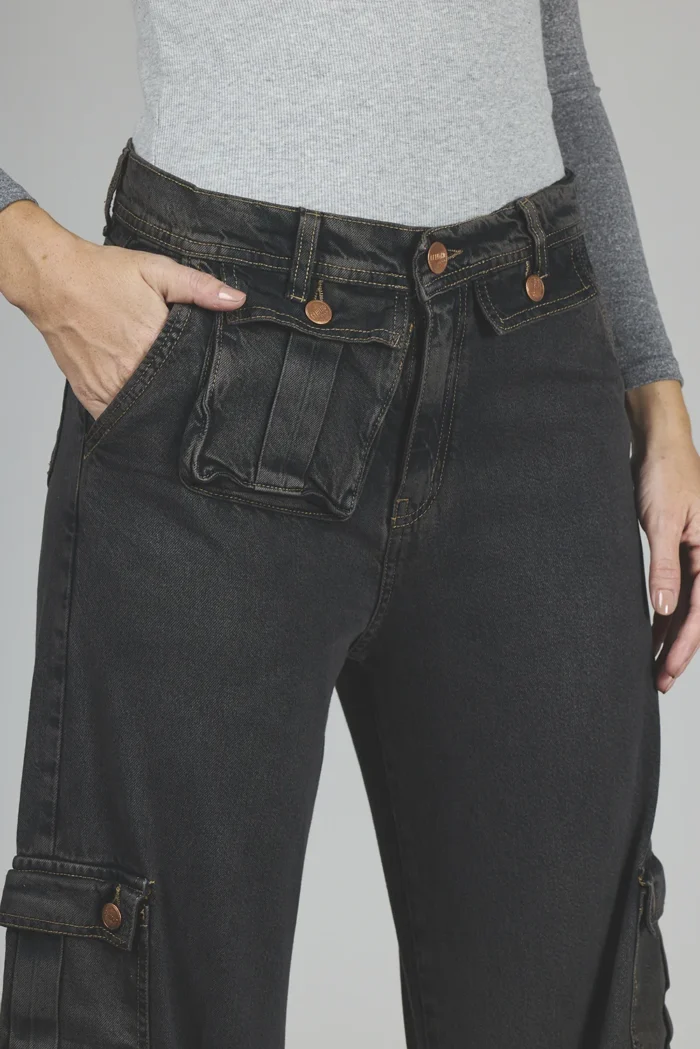 ART. 297 | WIDE LEG CARGO VINTAGE MARRON RÍGIDO - Imagen 3