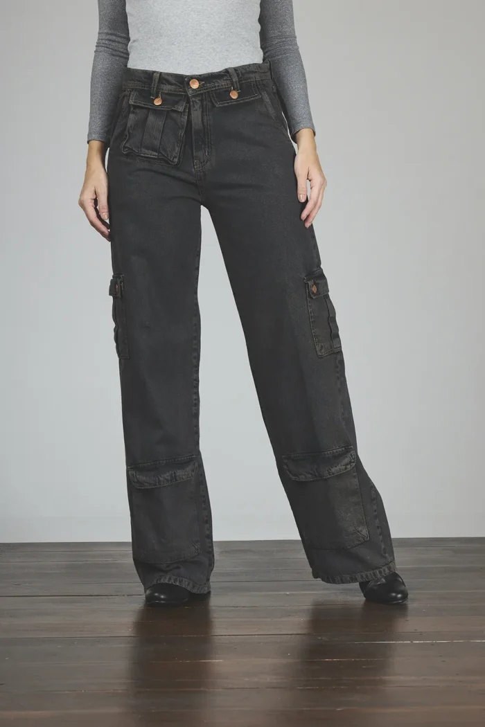 ART. 297 | WIDE LEG CARGO VINTAGE MARRON RÍGIDO - Imagen 4
