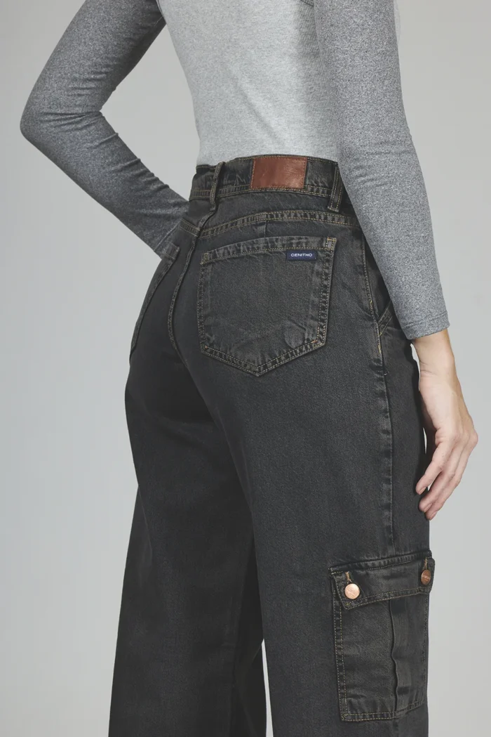 ART. 297 | WIDE LEG CARGO VINTAGE MARRON RÍGIDO - Imagen 5