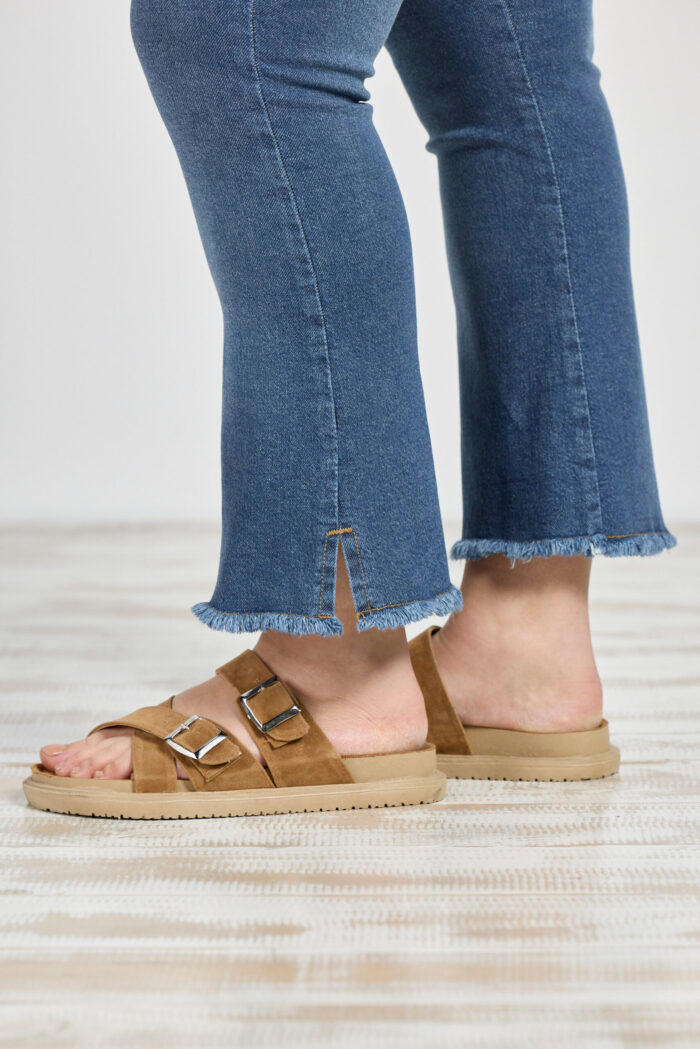 ART. 3011 | CROP SEMI OXFORD STONE CON TAJO EN BOTA ELASTIZADO - Imagen 6