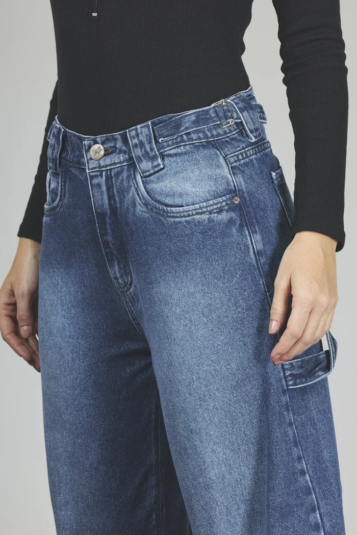 ART. 303 | JEANS BALLON AZUL CON HEBILLA RÍGIDO - Imagen 2