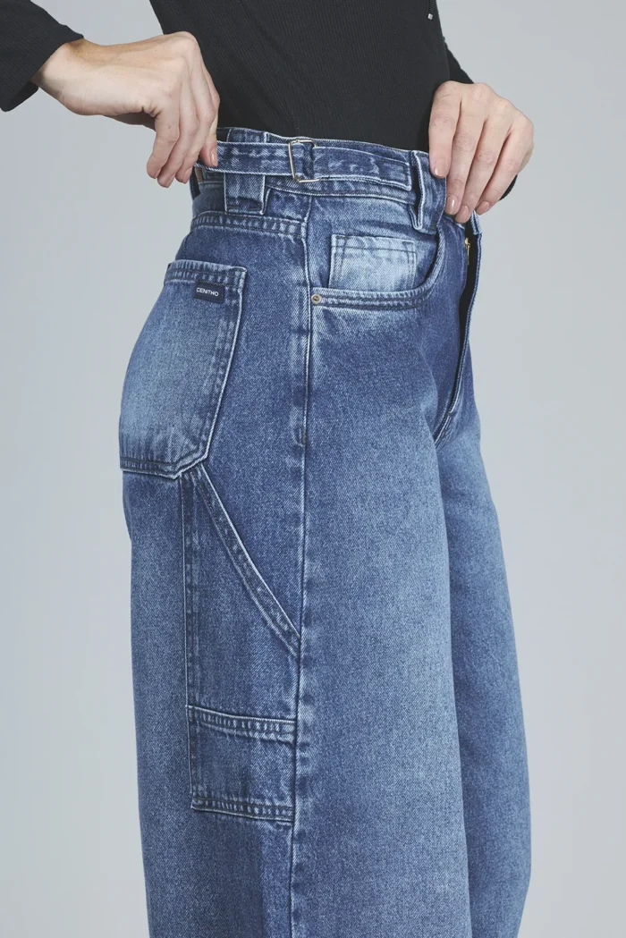 ART. 303 | JEANS BALLON AZUL CON HEBILLA RÍGIDO - Imagen 5