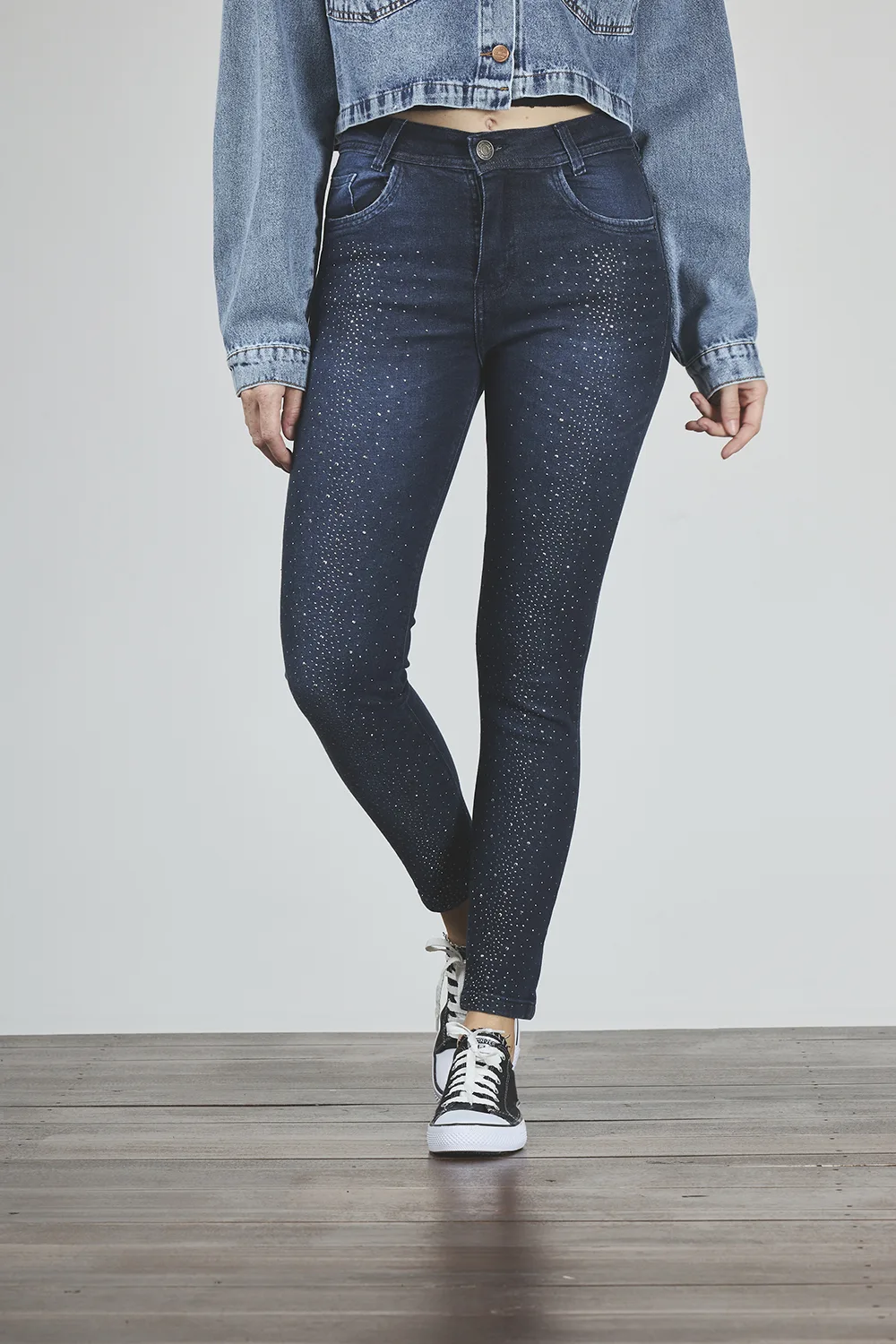 341-1-1.webp ART. 341 | BLUE BLACK CON STRASS ELASTIZADO - Imagen 1