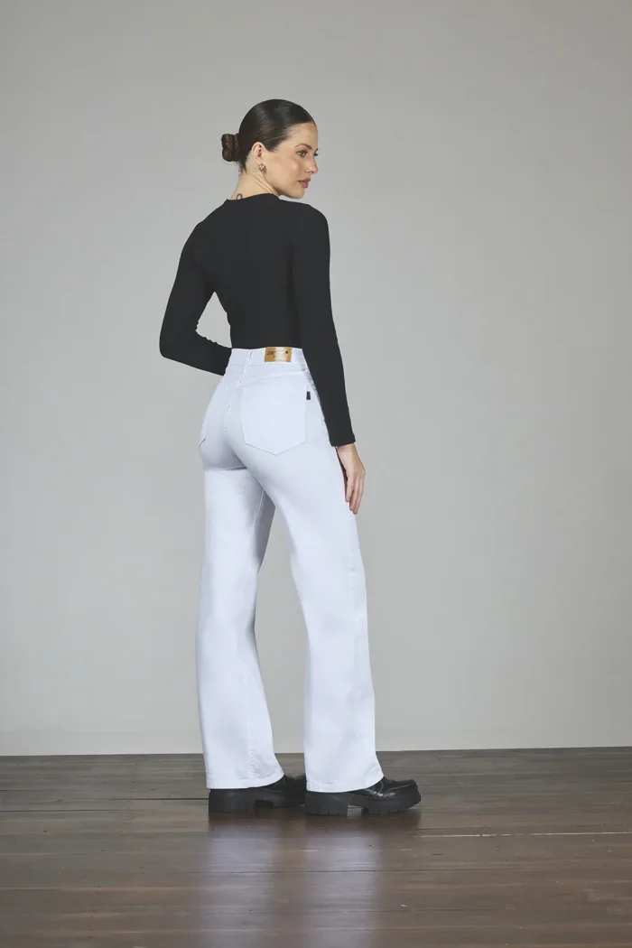 ART. 343 | WIDE LEG BLANCO CLÁSICO ELASTIZADO - Imagen 2