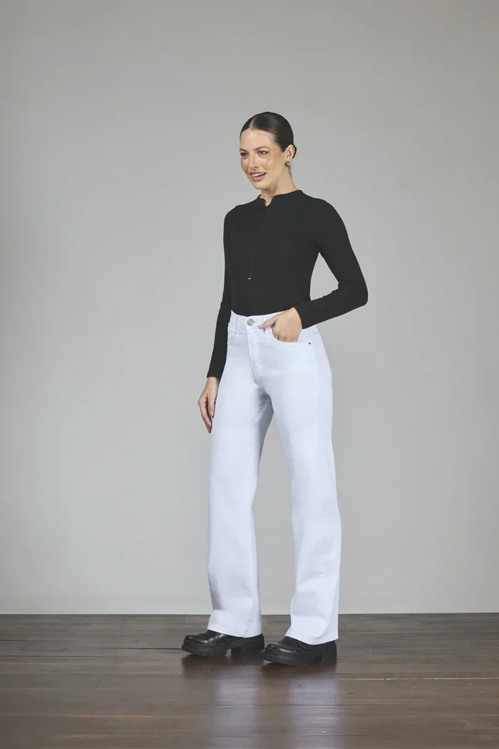 ART. 343 | WIDE LEG BLANCO CLÁSICO ELASTIZADO - Imagen 4
