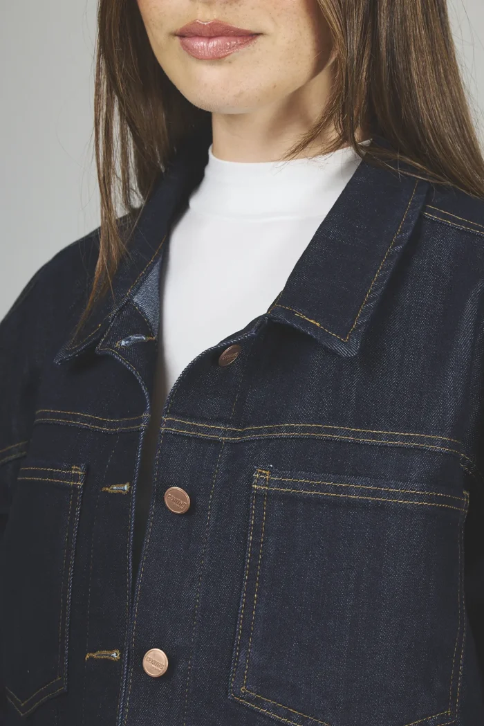 ART. 367 | CAMPERA CROP DARK BLUE RÍGIDO - Imagen 4