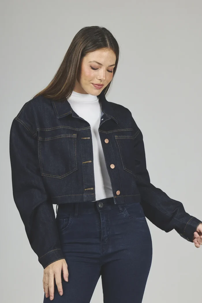 ART. 367 | CAMPERA CROP DARK BLUE RÍGIDO - Imagen 5