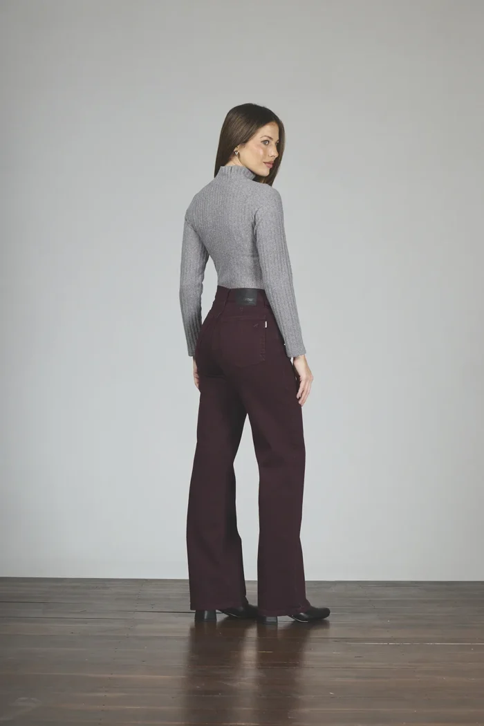 ART. 374 | WIDE LEG CLÁSICO BORDÓ ELASTIZADO - Imagen 2