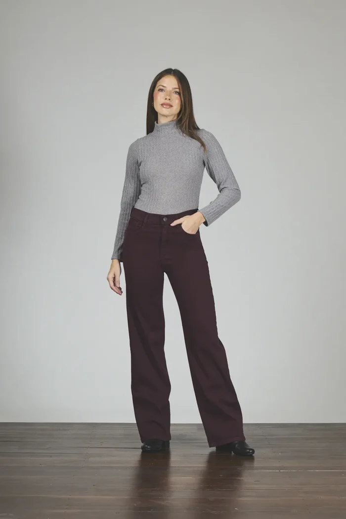 ART. 374 | WIDE LEG CLÁSICO BORDÓ ELASTIZADO - Imagen 3