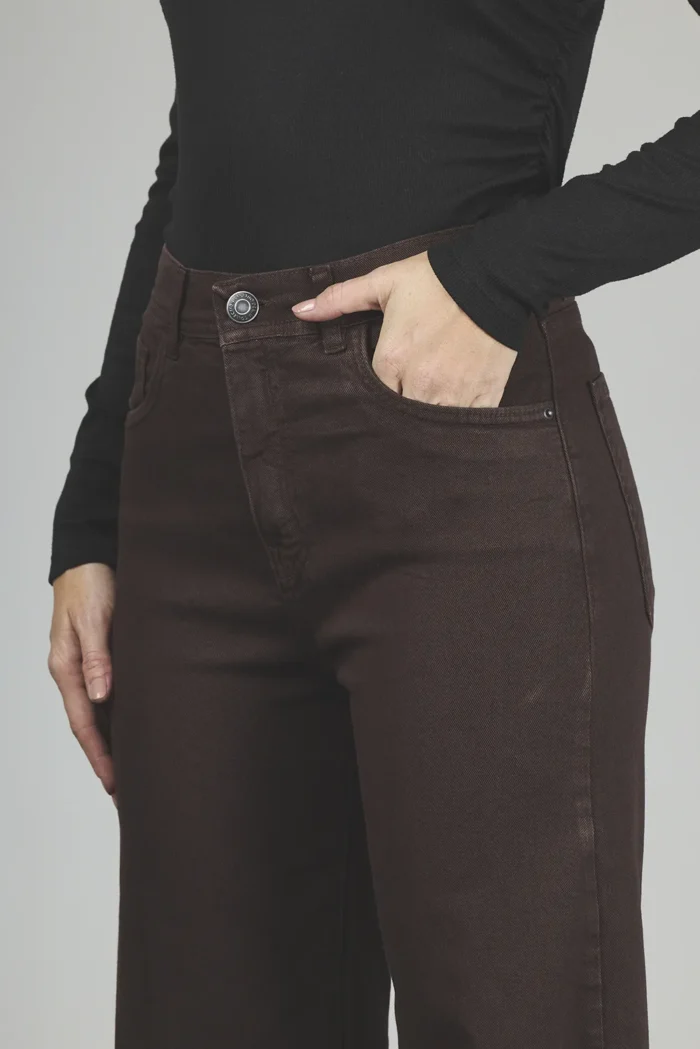 ART. 378 | WIDE LEG CLÁSICO CHOCOLATE ELASTIZADO - Imagen 2