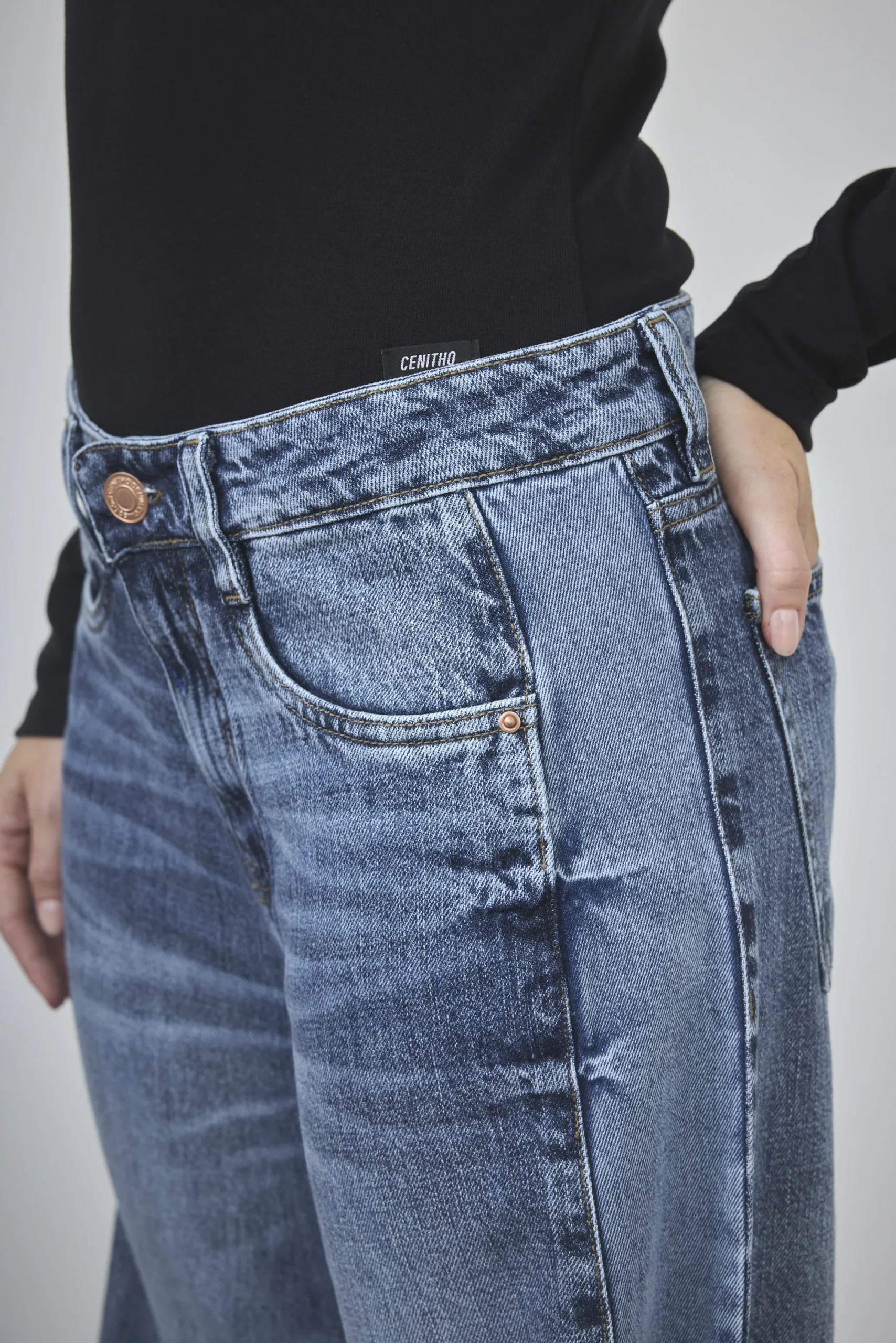 ART. 480 | BAGGY STONE CON RECORTE EN BOTA DESCOCIDA RIGIDO - Imagen 3