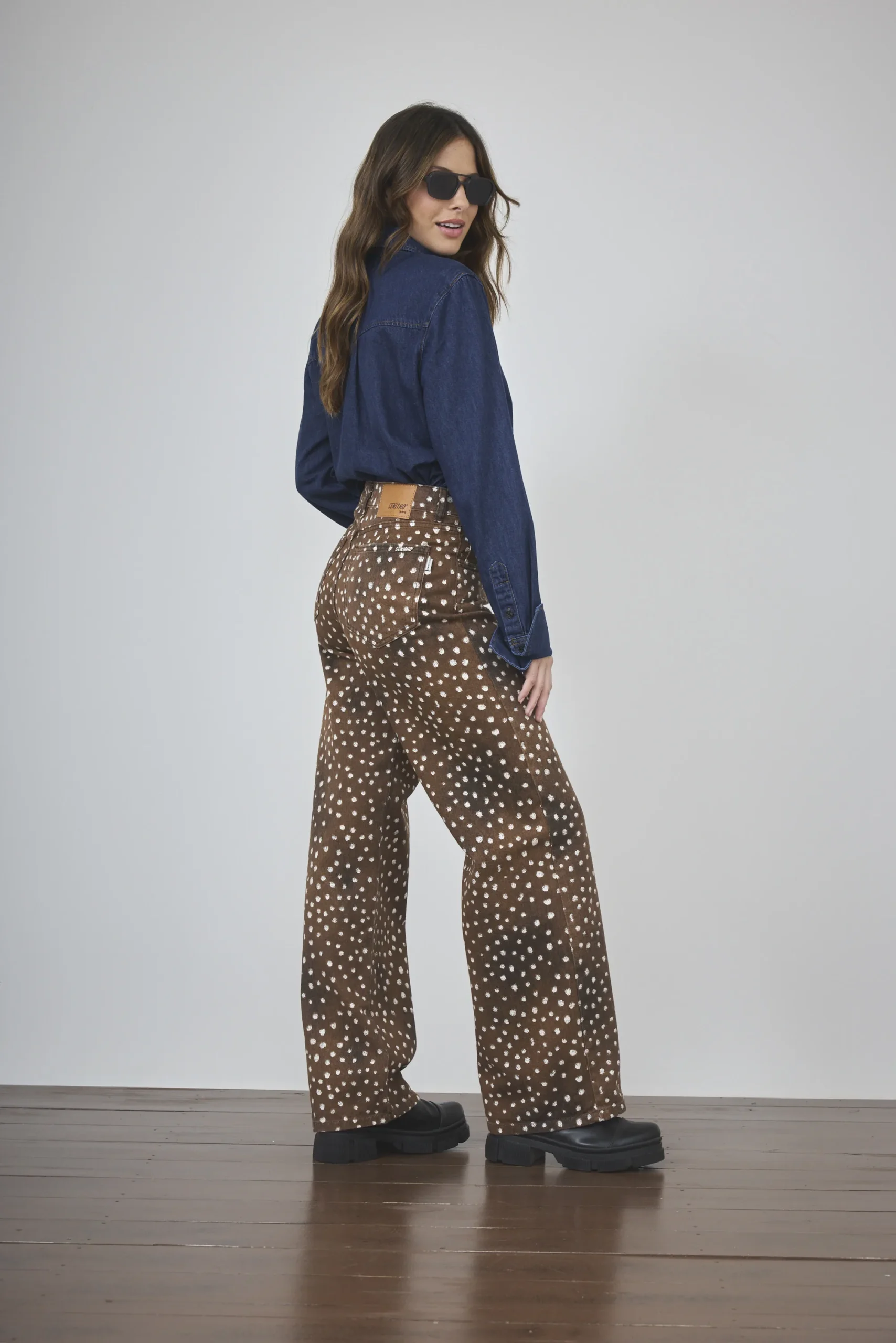 Alternative view of ART. 487 | WIDE LEG BAMBI PRINT RIGIDO