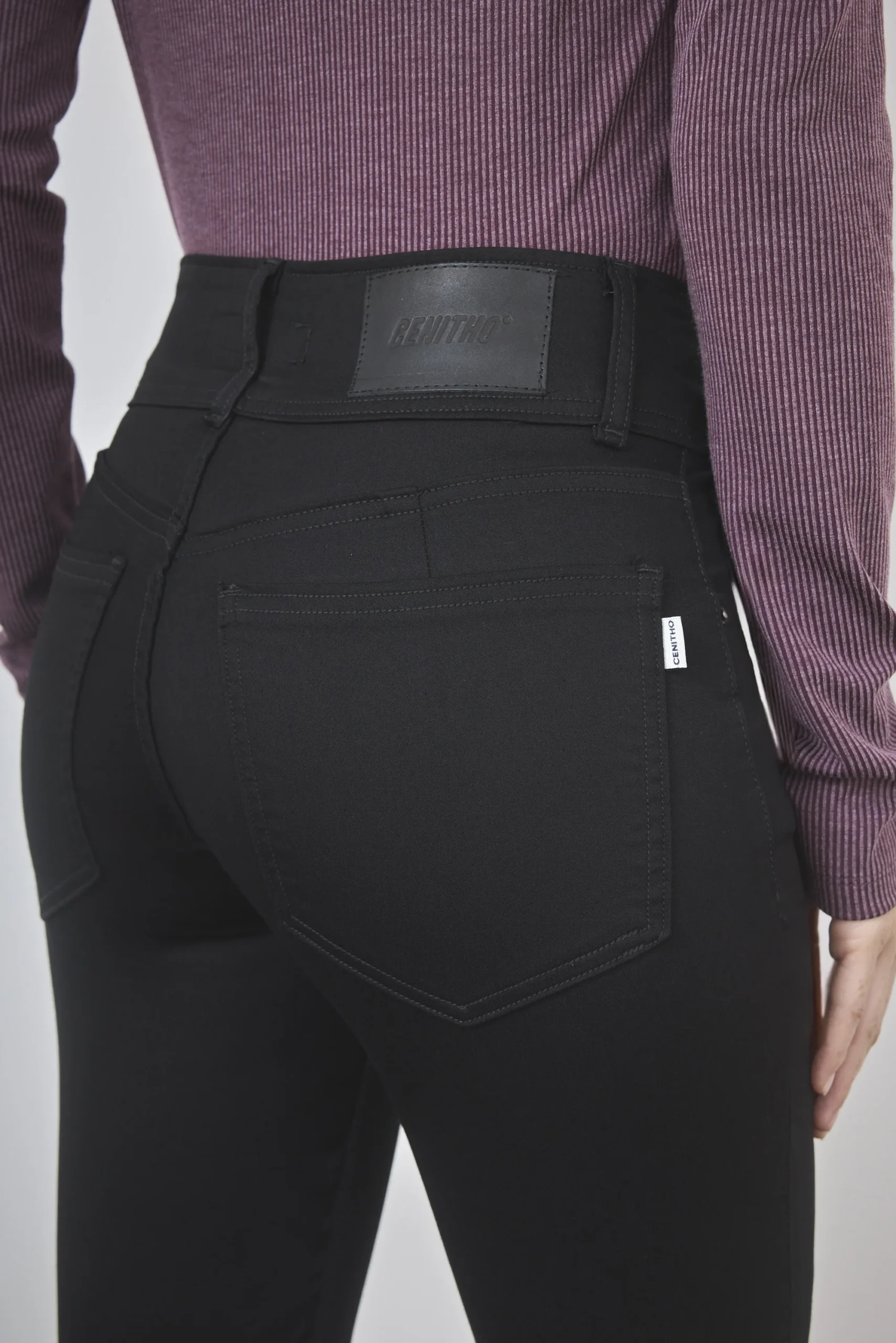 ART. 491 | SEMI OXFORD NEGRO CLASICO CINTURA ANCHA ELASTIZADO - Imagen 5