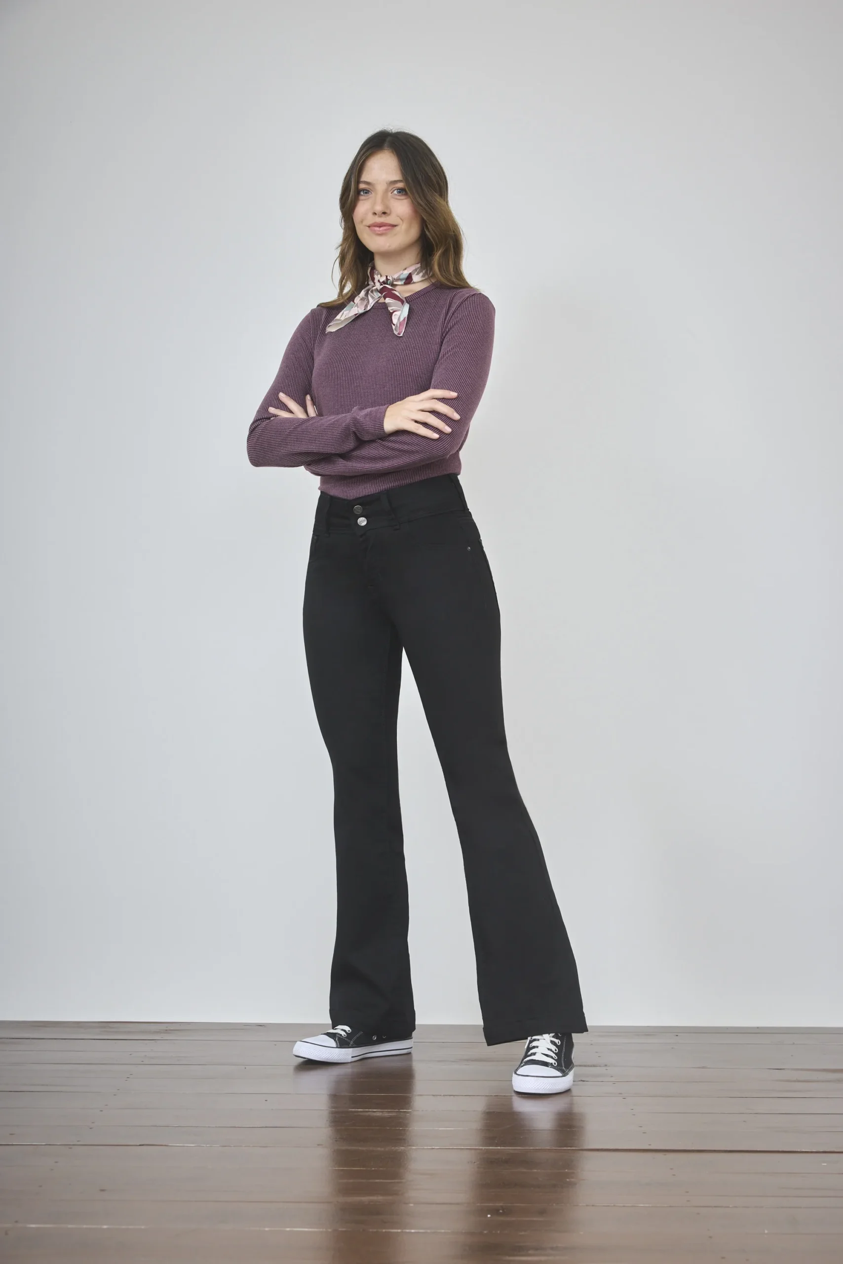 ART. 491 | SEMI OXFORD NEGRO CLASICO CINTURA ANCHA ELASTIZADO - Imagen 6