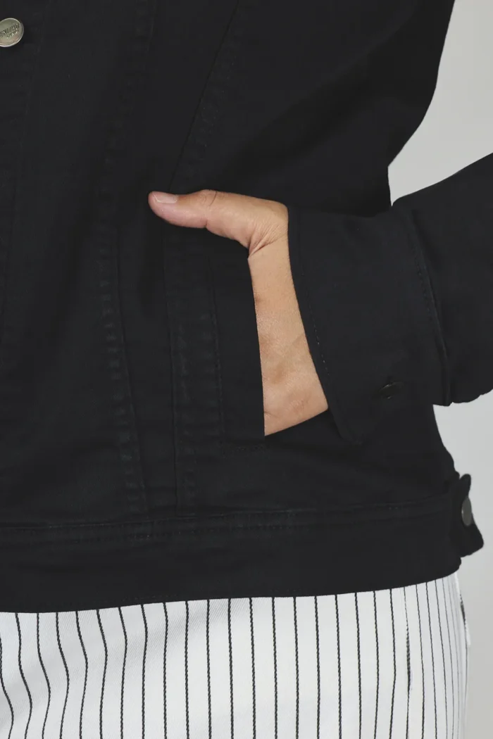 ART. 738 | CAMPERA CLÁSICA NEGRA ELASTIZADO - Imagen 5