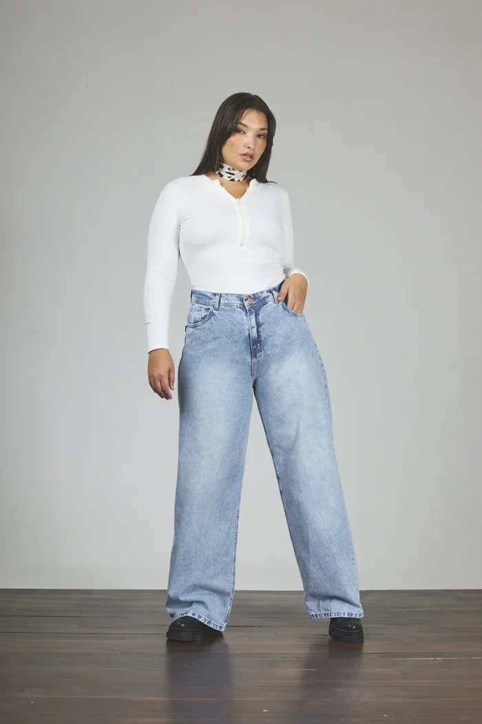 ART. 836 | WIDE LEG CELESTE CLÁSICO BOLSILLO PULIDO RÍGIDO - Imagen 5
