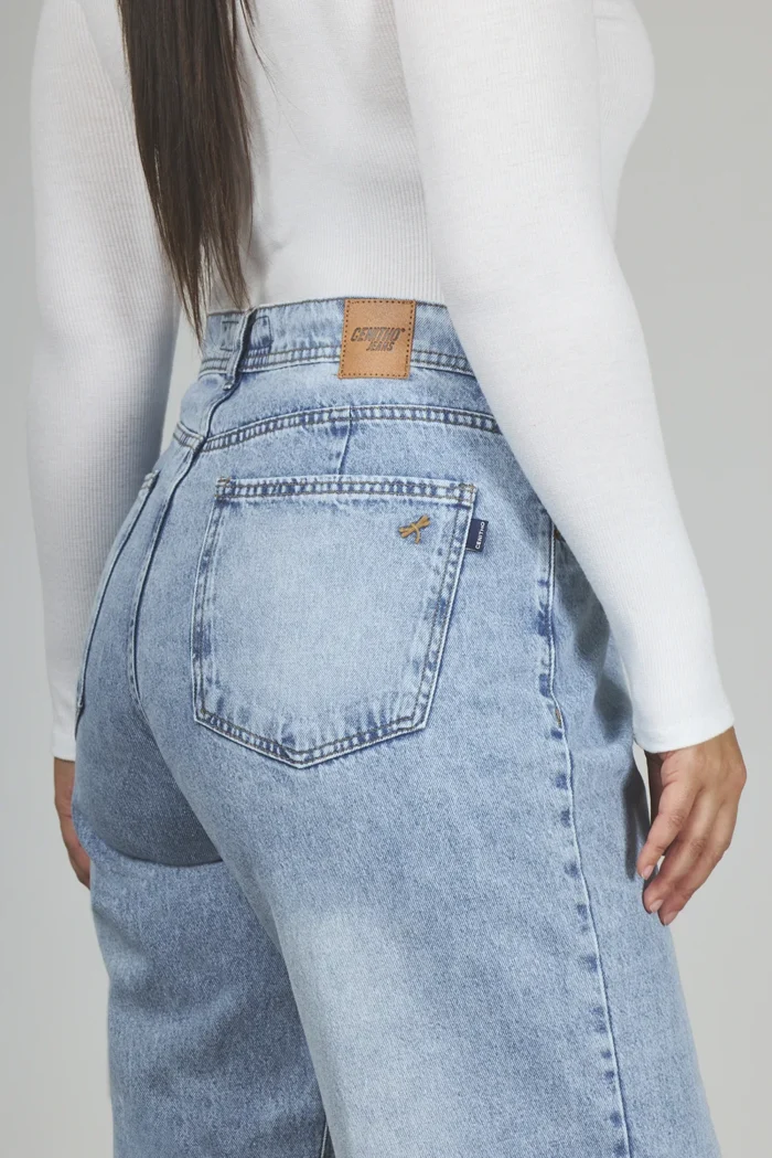 ART. 836 | WIDE LEG CELESTE CLÁSICO BOLSILLO PULIDO RÍGIDO - Imagen 6