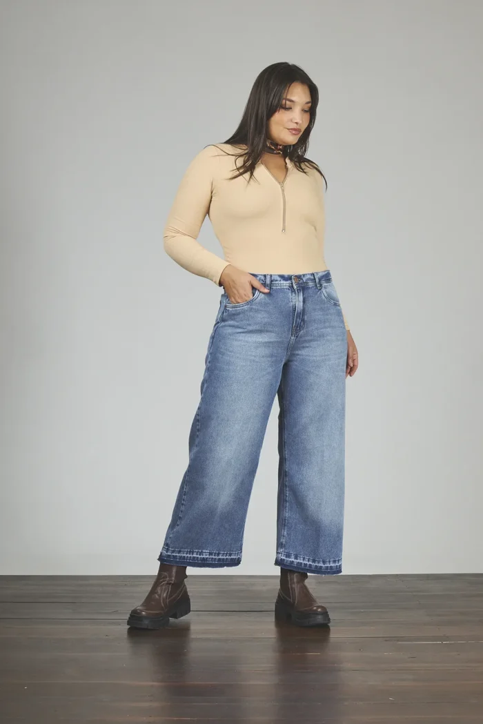 ART. 857 | CROP WIDE LEG  STONE BOTA DESCOSIDA RÍGIDO - Imagen 3