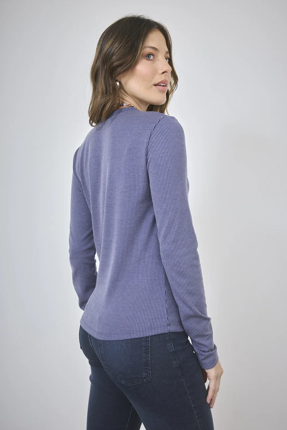 Alternative view of ART. A-92 | REMERA MANGA LARGA AZUL MORLEY