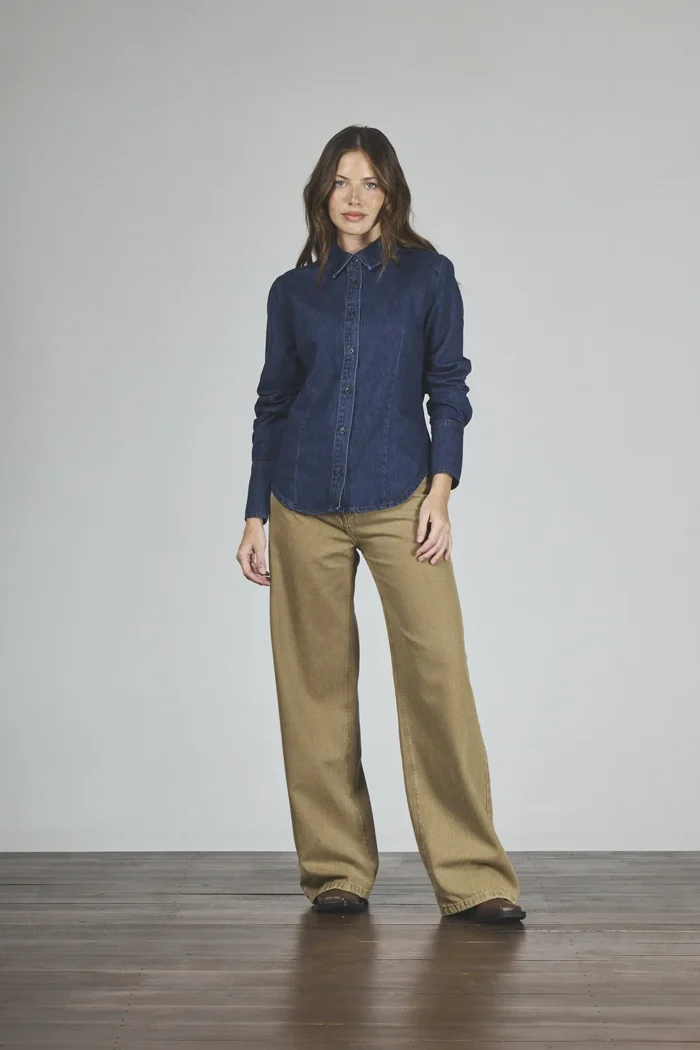 ART. 440 | CAMISA AZUL MANGA LARGA DENIM RIGIDO - Imagen 4