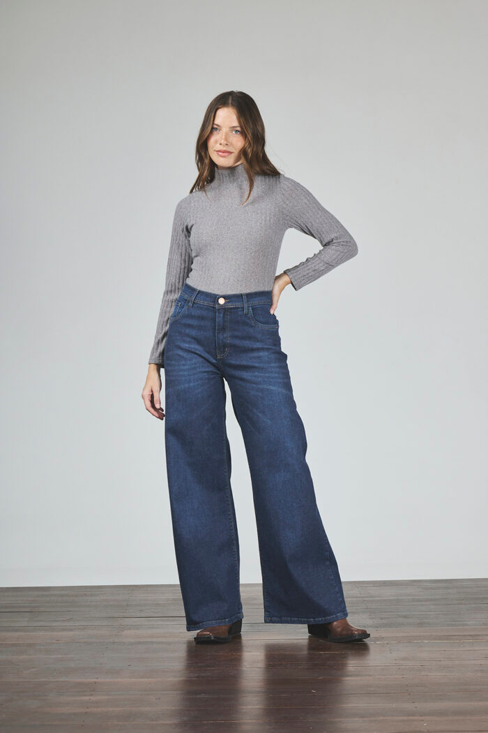 ART. 3014 | WIDE LEG AZUL CLASICO ELASTIZADO - Imagen 4