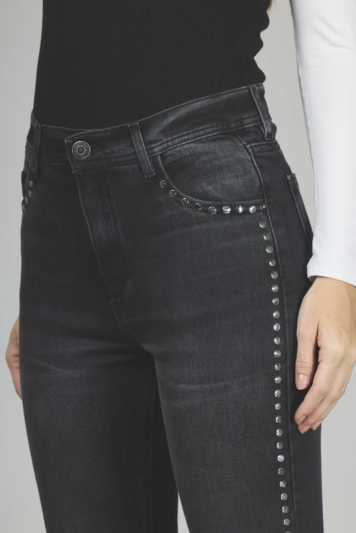 ART. 413 | SEMI OXFORD NEGRO HUMO TACHA LATERAL ELASTIZADO - Imagen 3