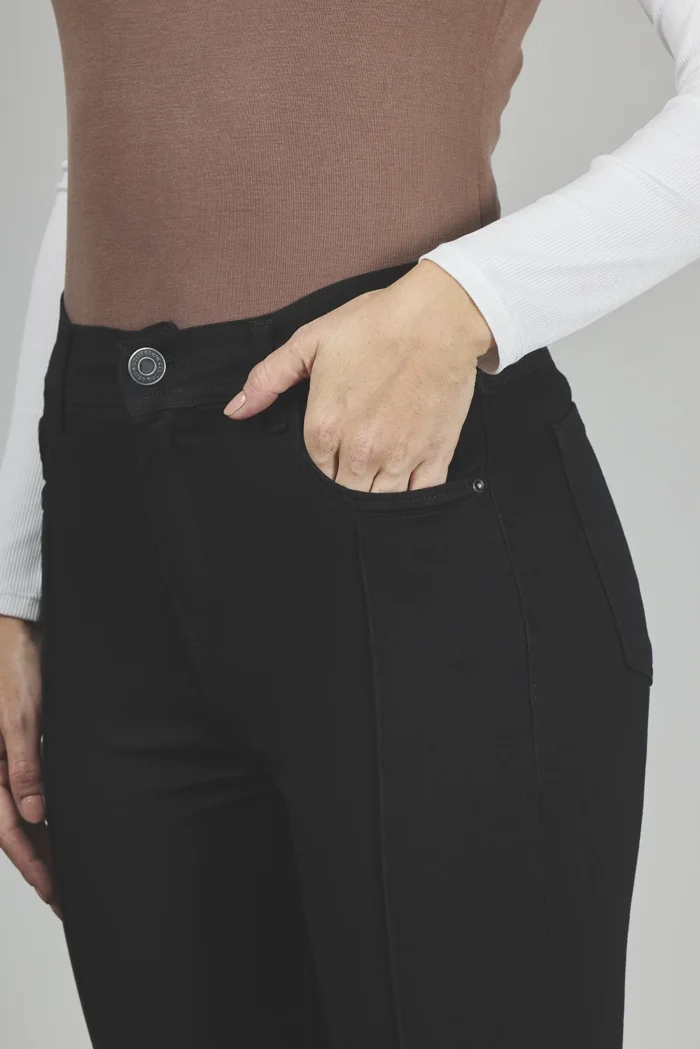 ART. 421 | SEMI OXFORD NEGRO CON ALFORZA ELASTIZADO - Imagen 3