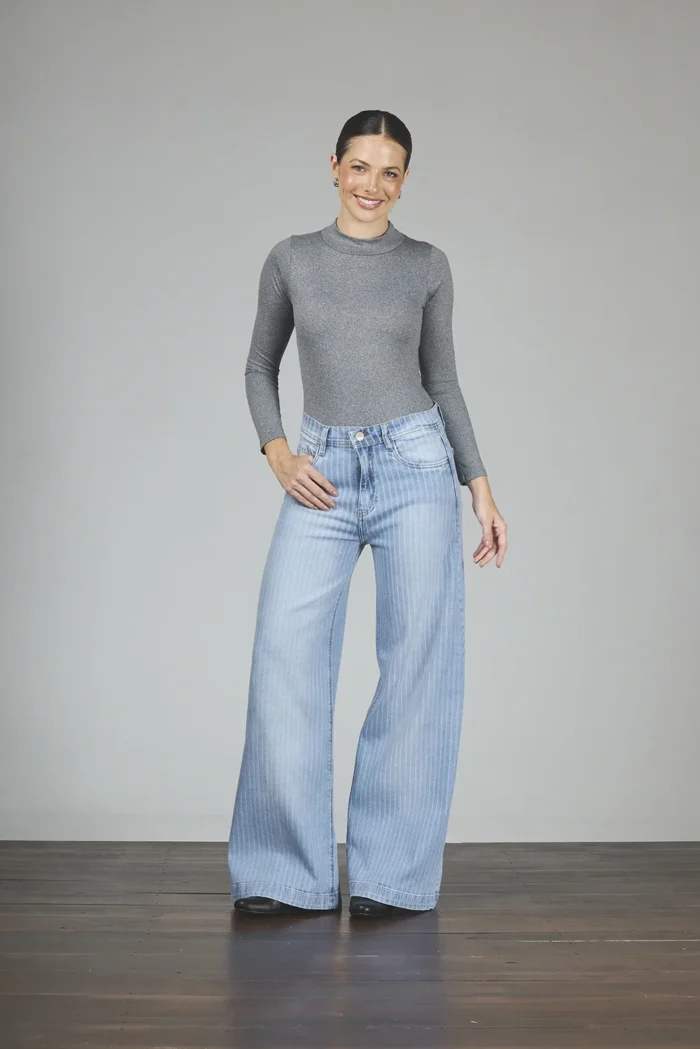 ART. 433 | BAGGY CELESTE RAYADO ELASTIZADO - Imagen 5