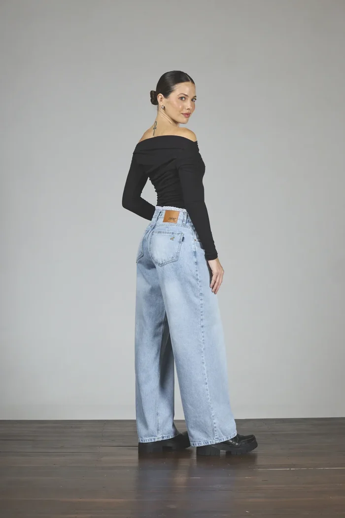 ART. 435 | BAGGY CINTURA CON BRODERY TIRO BAJO RÍGIDO - Imagen 2