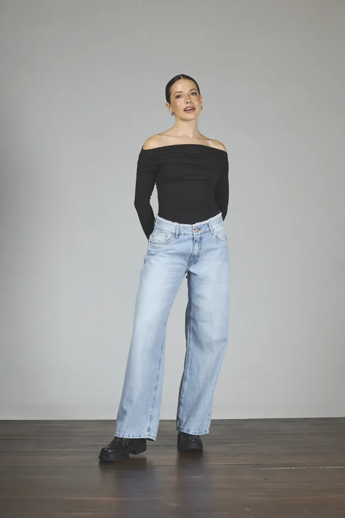 ART. 435 | BAGGY CINTURA CON BRODERY TIRO BAJO RÍGIDO - Imagen 4