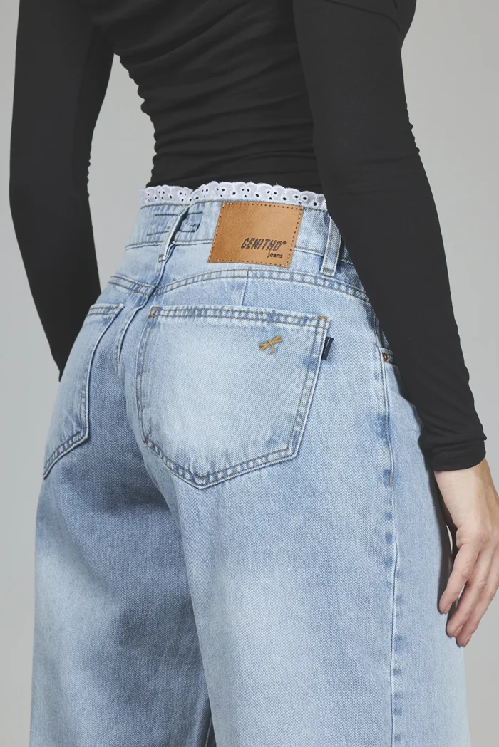 ART. 435 | BAGGY CINTURA CON BRODERY TIRO BAJO RÍGIDO - Imagen 5