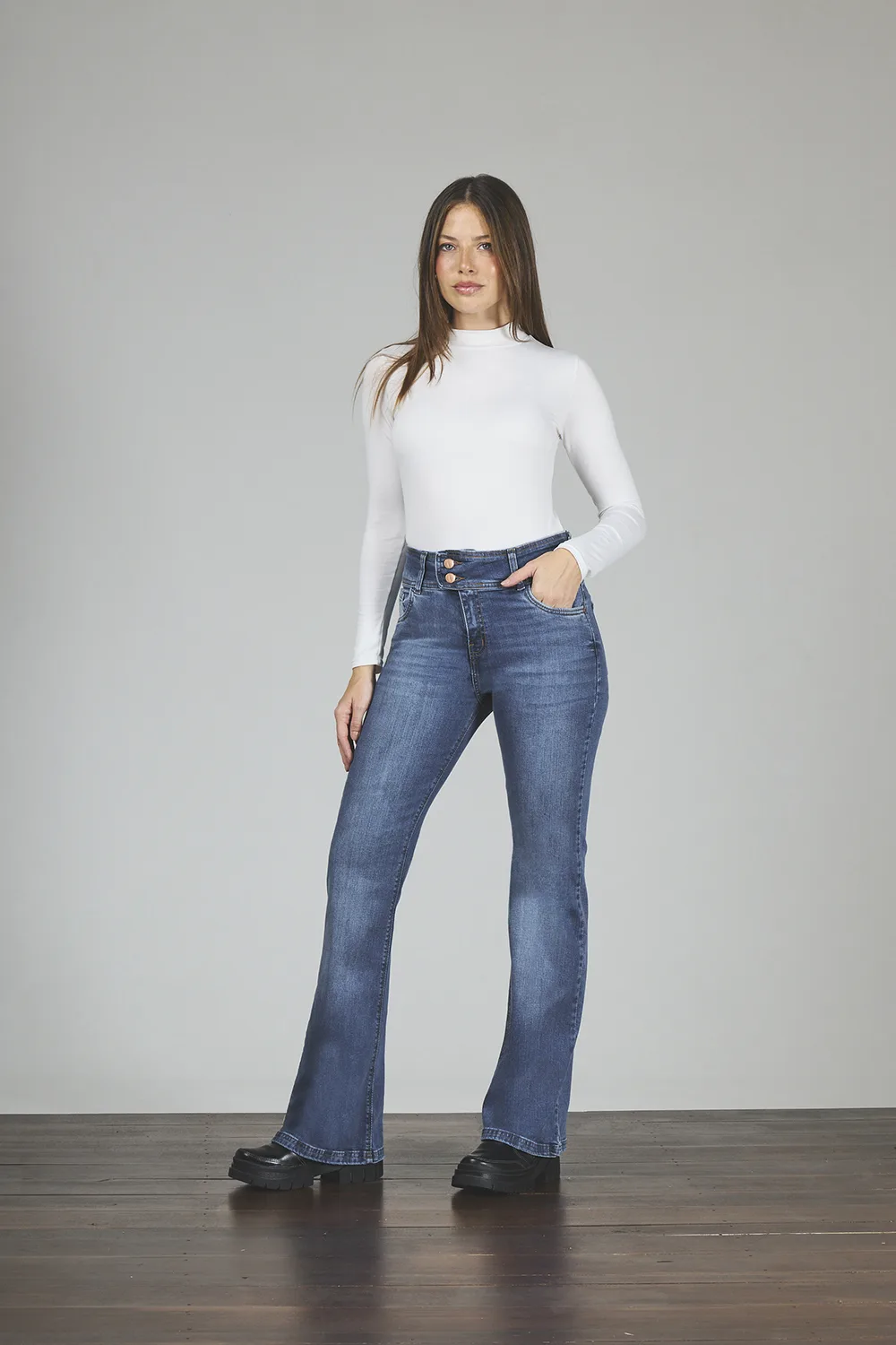 444-1.webp ART. 444 | SEMI OXFORD STONE CON CINTURA ANCHA ELASTIZADO - Imagen 1