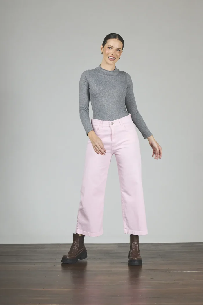 ART. 455 | CROP WIDE LEG ROSA ELASTIZADO - Imagen 4