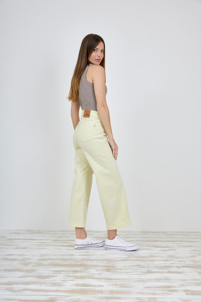 ART. 456 | CROP WIDE LEG AMARILLO MANTEQUILLA ELASTIZADO - Imagen 2