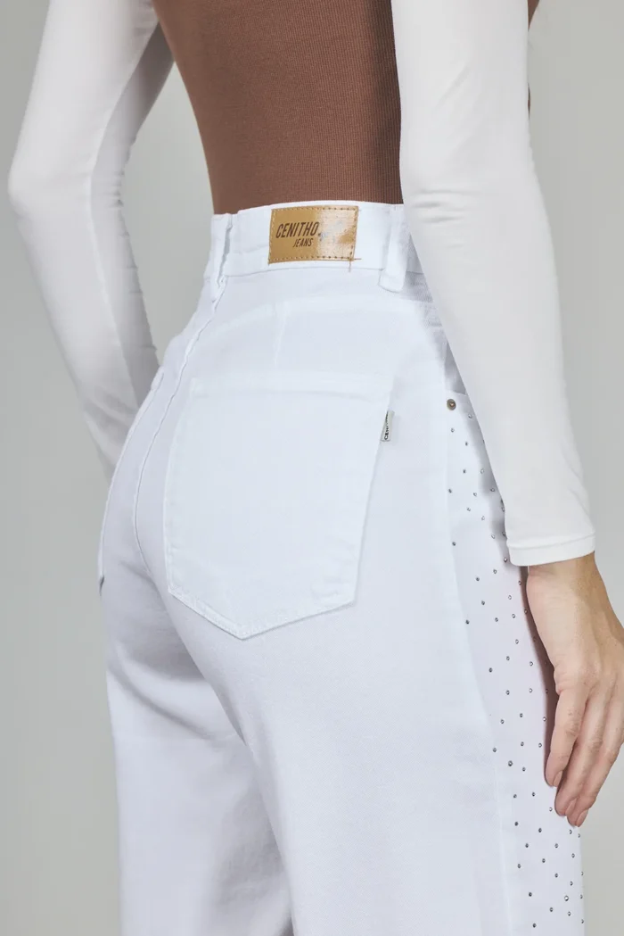ART. 457 | WIDE LEG BLANCO CON BRILLO ELASTIZADO - Imagen 5