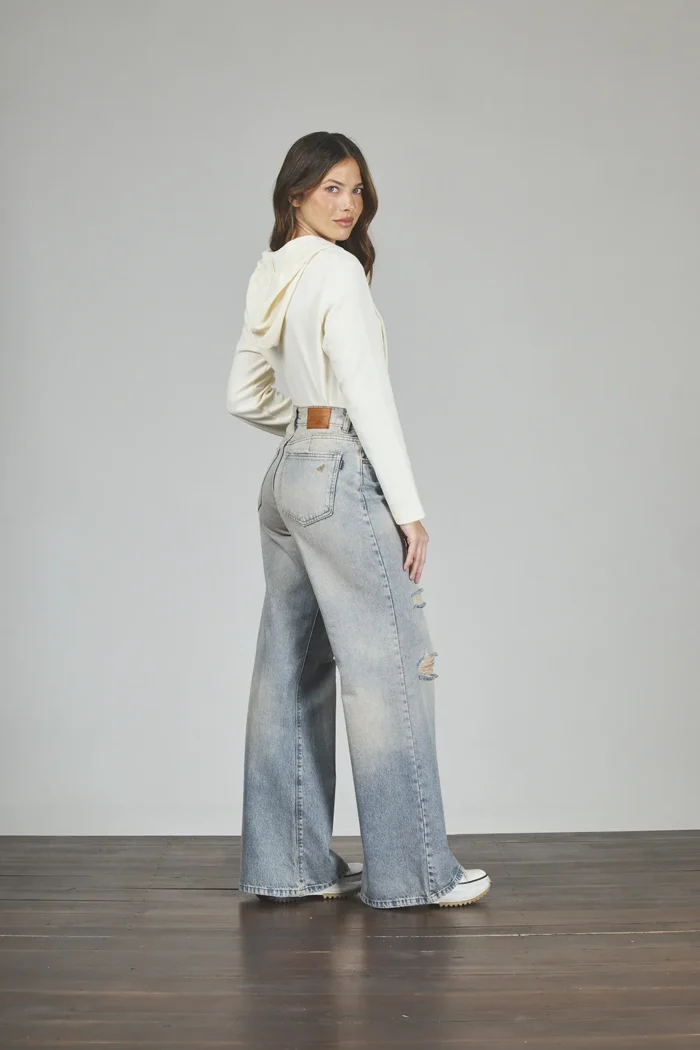 ART. 469 | WIDE LEG MATIZADO CON ROTURAS RÍGIDO - Imagen 2