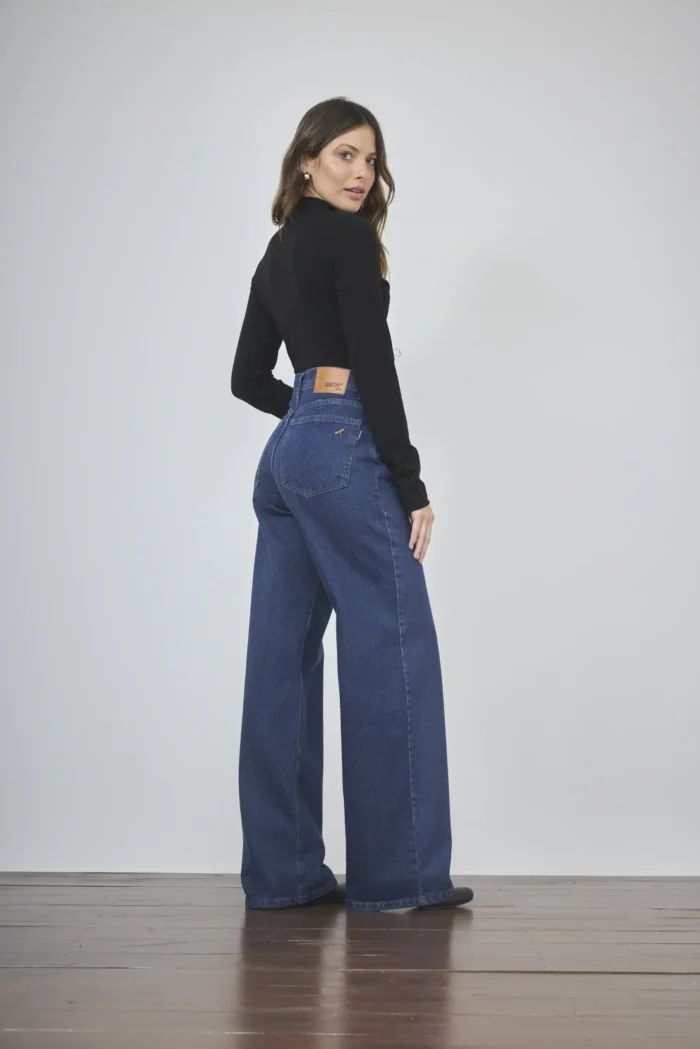 ART. 481 |  WIDE LEG CLASICO AZUL RIGIDO - Imagen 2