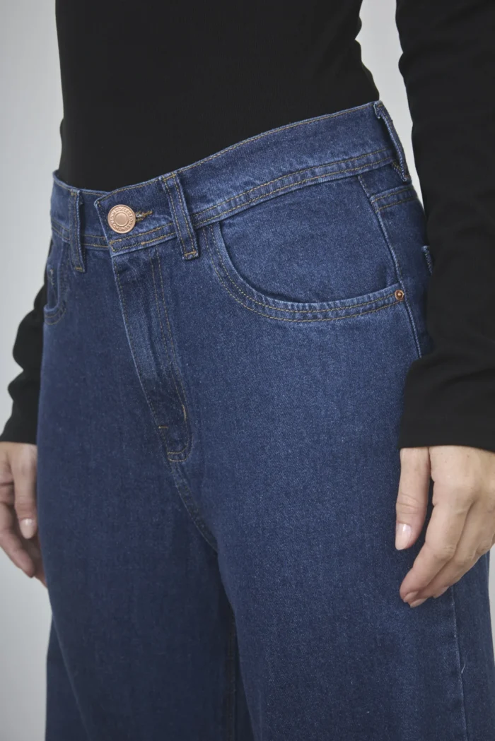 ART. 481 |  WIDE LEG CLASICO AZUL RIGIDO - Imagen 3