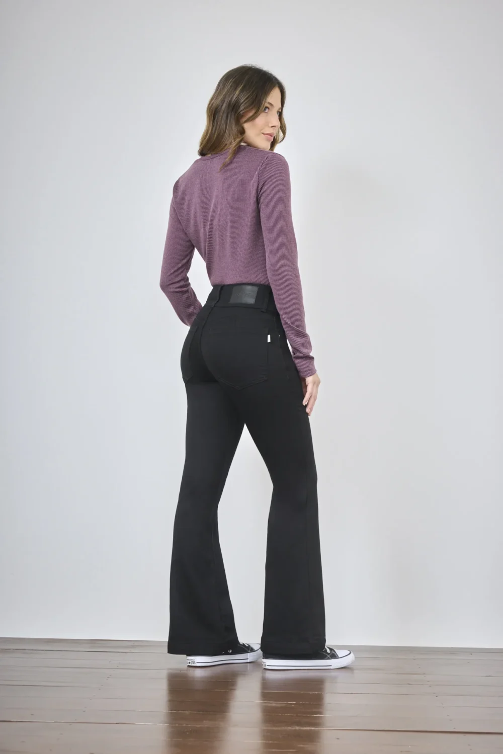 ART. 491 | SEMI OXFORD NEGRO CLASICO CINTURA ANCHA ELASTIZADO - Imagen 2