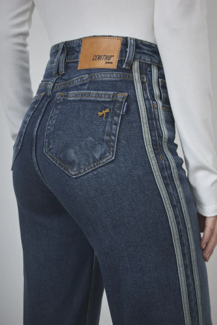 ART. 493 | WIDE LEG CON LINEAS VINTAGE BLUE ELASTIZADO - Imagen 5