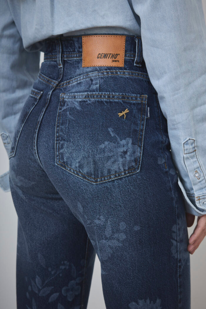 ART. 498 | WIDE LEG AZUL CON ESTAMPADO RIGIDO - Imagen 5